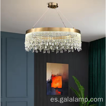 Elegantes accesorios de techo de cristal para sala de estar